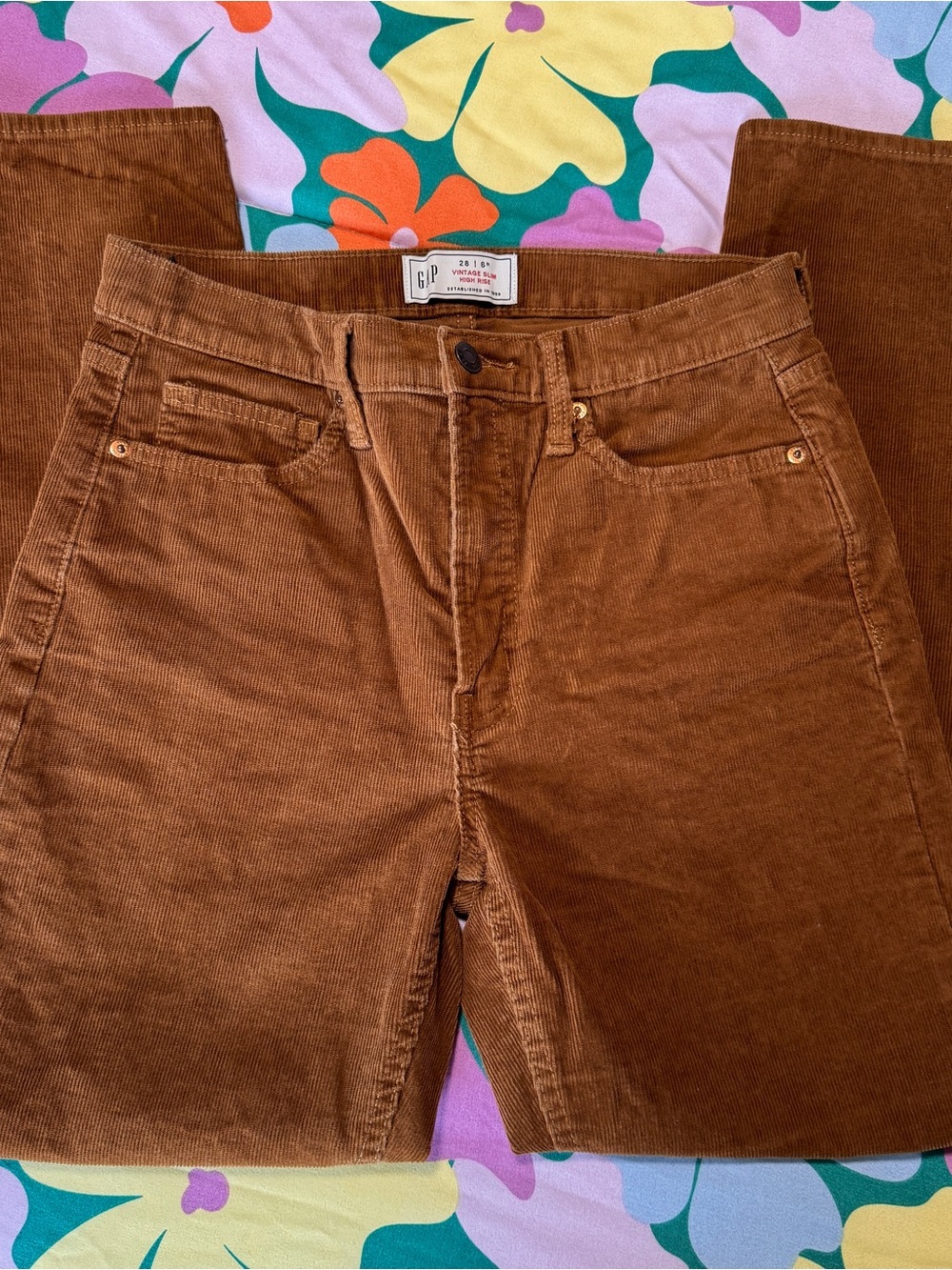 GAP Vintage Slim Corduroy Jeans — Brown